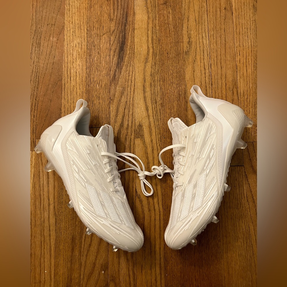 Adidas ADIZERO 12.0 Football Cleats Triple White GX5413 Men's Size 12